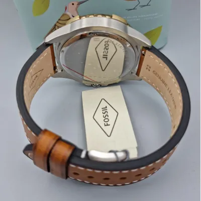 Fossil Garrett Chronograph Luggage Leather Men's Watch